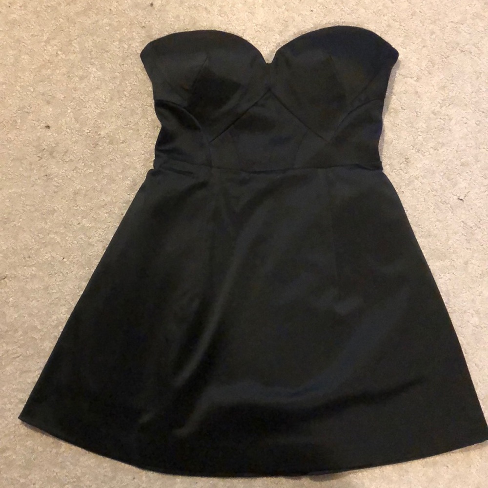 Black Bebe Strapless Dress